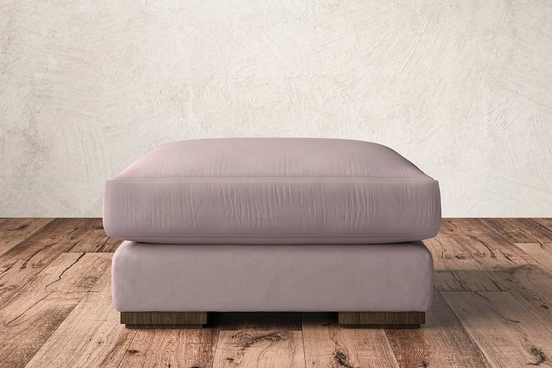 Guddu Medium Footstool - Recycled Cotton Lavender