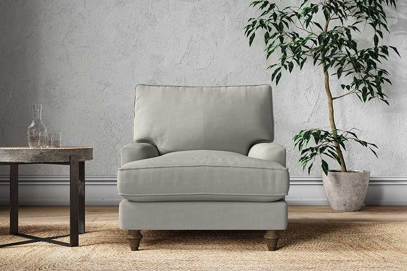 Nkuku MAKE TO ORDER Marri Armchair - Brera Linen Smoke