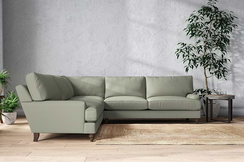 Nkuku MAKE TO ORDER Marri Grand Corner Sofa - Recycled Cotton Seaspray