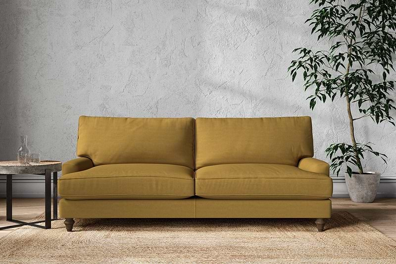 Nkuku MAKE TO ORDER Marri Grand Sofa - Recycled Cotton Ochre