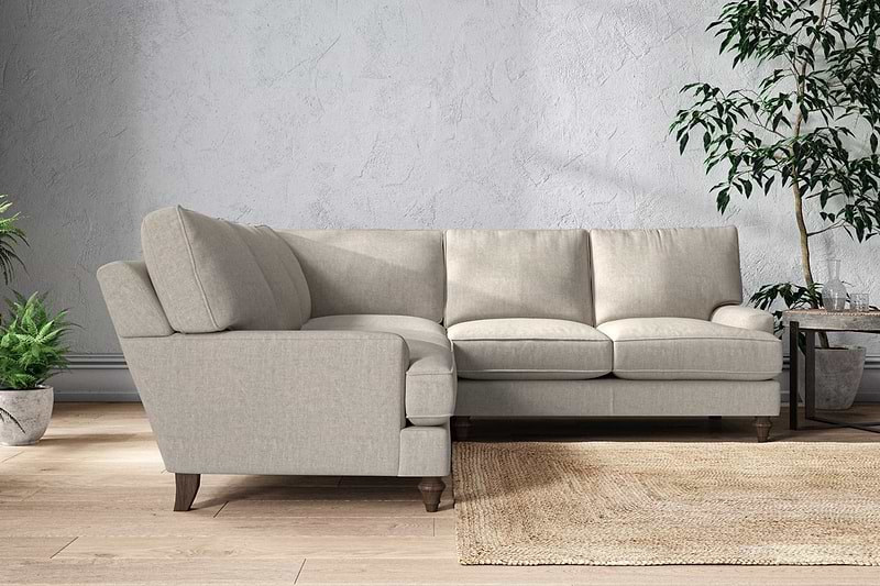 Nkuku MAKE TO ORDER Marri Large Corner Sofa - Brera Linen Natural