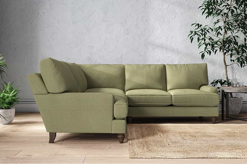 Nkuku MAKE TO ORDER Marri Large Corner Sofa - Brera Linen Sage