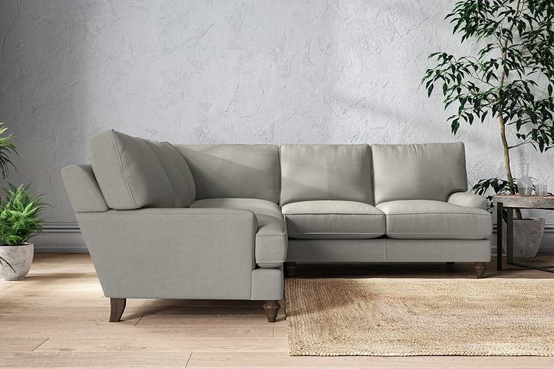 Nkuku MAKE TO ORDER Marri Large Corner Sofa - Brera Linen Smoke