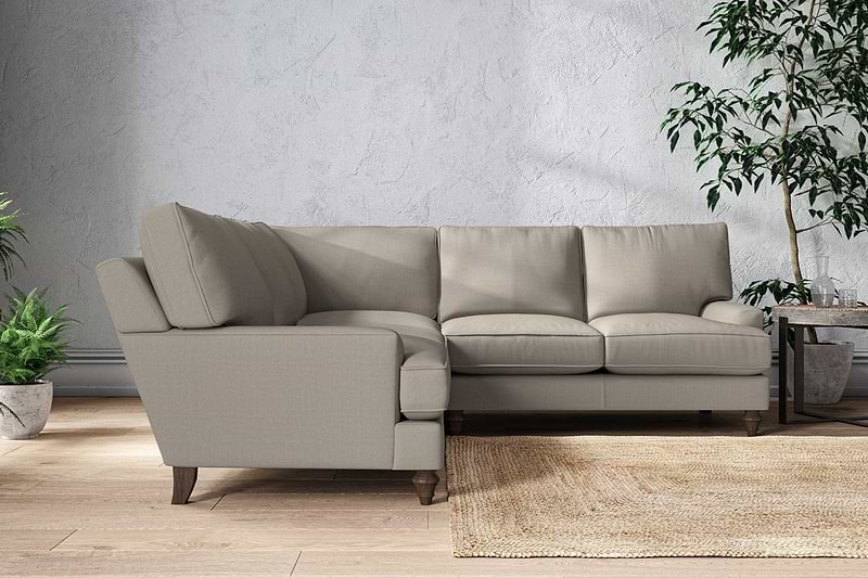 Nkuku MAKE TO ORDER Marri Large Corner Sofa - Recycled Cotton Flax