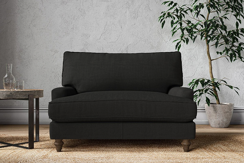 Nkuku MAKE TO ORDER Marri Love Seat - Brera Linen Charcoal