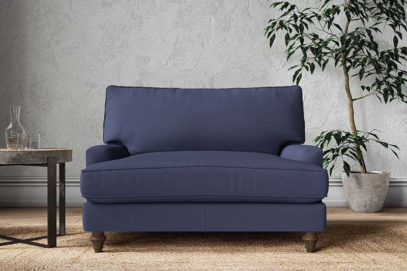 Nkuku MAKE TO ORDER Marri Love Seat - Recycled Cotton Navy