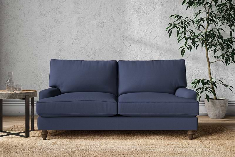 Nkuku MAKE TO ORDER Marri Medium Sofa - Recycled Cotton Navy