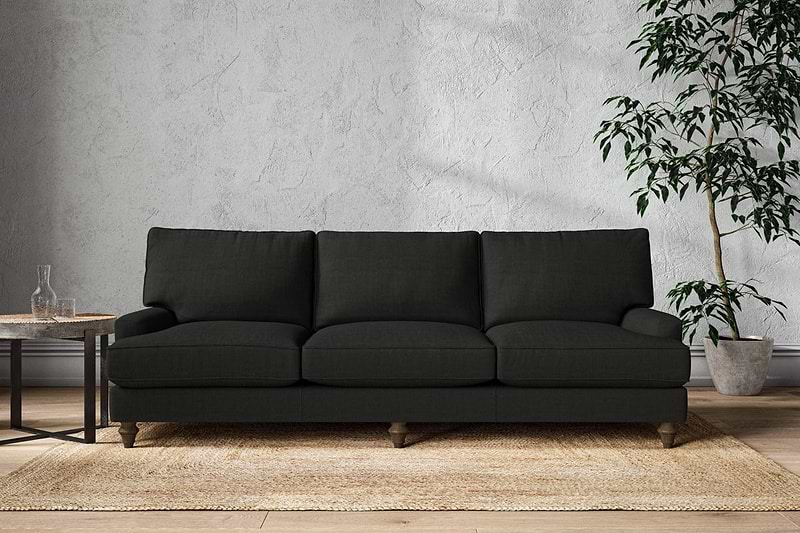 Nkuku MAKE TO ORDER Marri Super Grand Sofa - Brera Linen Charcoal