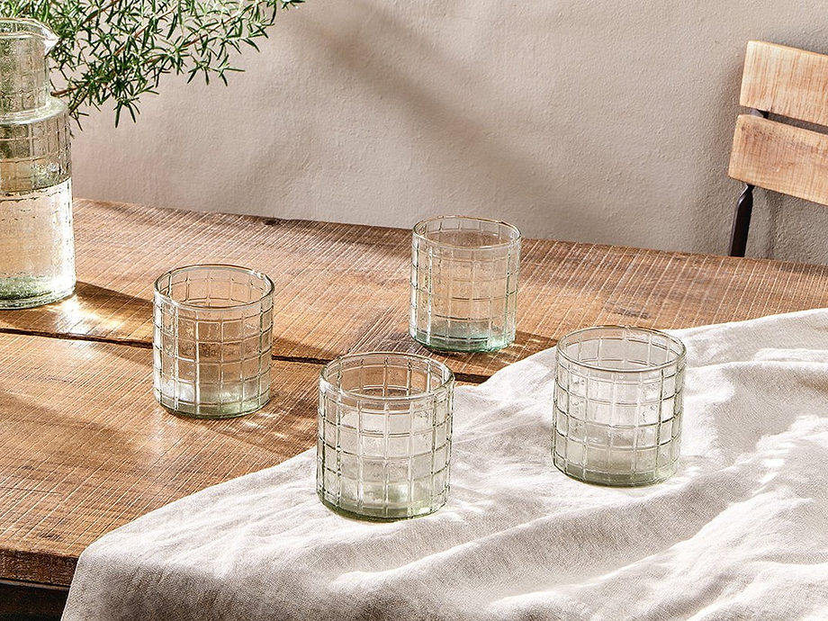 Adhit Glass Tumbler - Clear - (Set of 4)