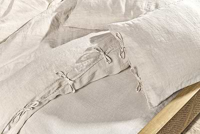 Adya Linen Duvet Cover - Natural-nkuku