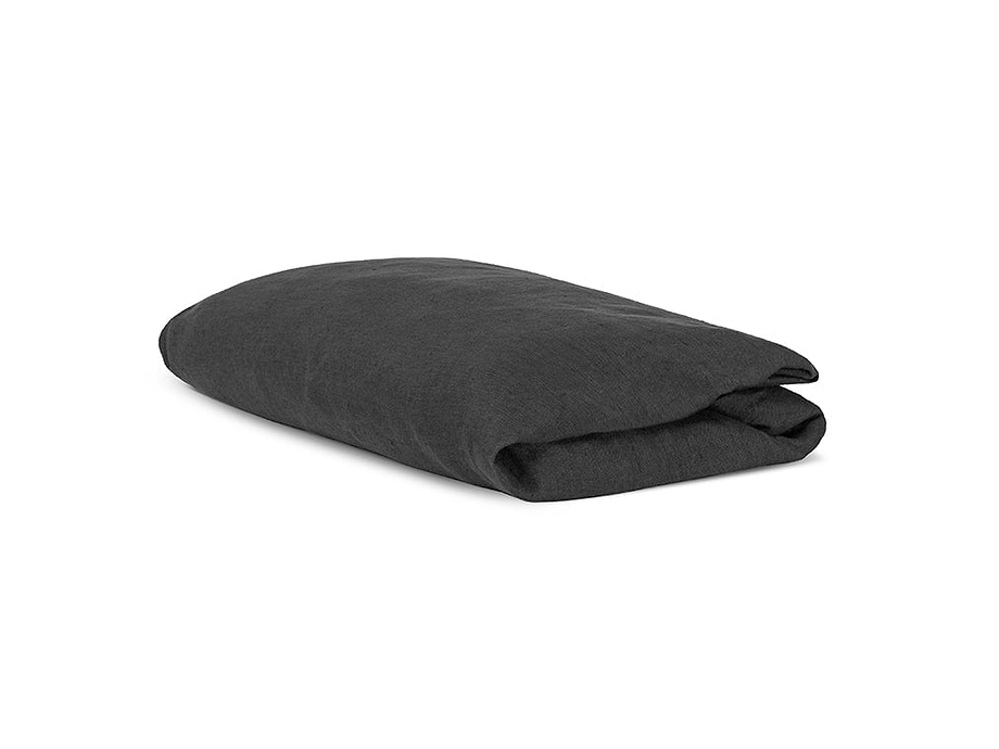 Adya Linen Fitted Sheet - Charcoal