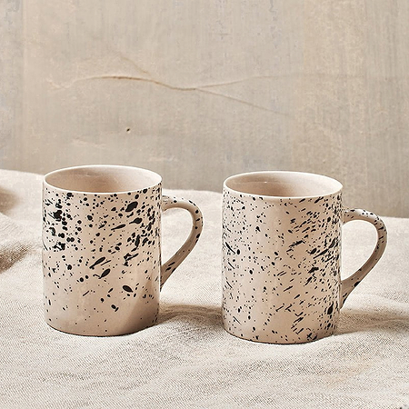 Ama Splatter Mug - Tall (Set of 2)-nkuku