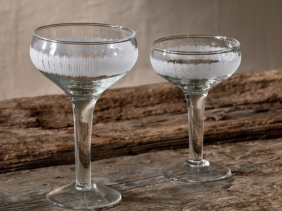 Anara Etched Champagne Glass - Clear (Set of 4)