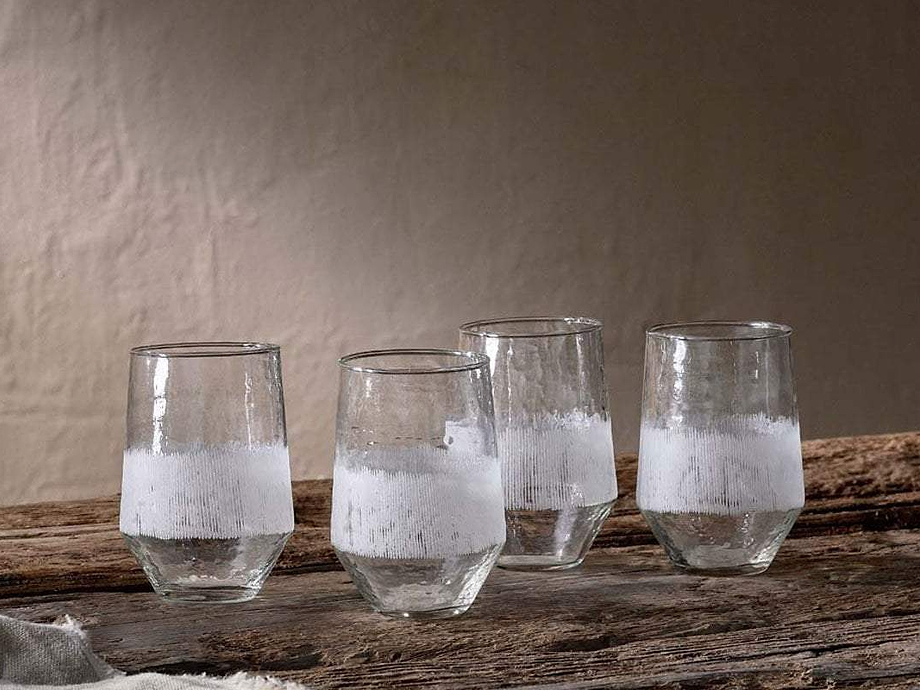 Anara Etched Tumbler - Clear - (Set of 4) - Large