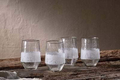 Anara Etched Tumbler - Clear - (Set of 4) - Large-nkuku