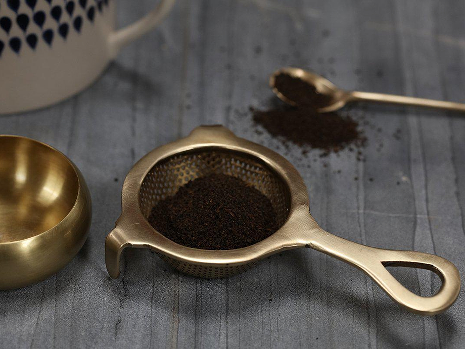 Antique Brass Tea Strainer