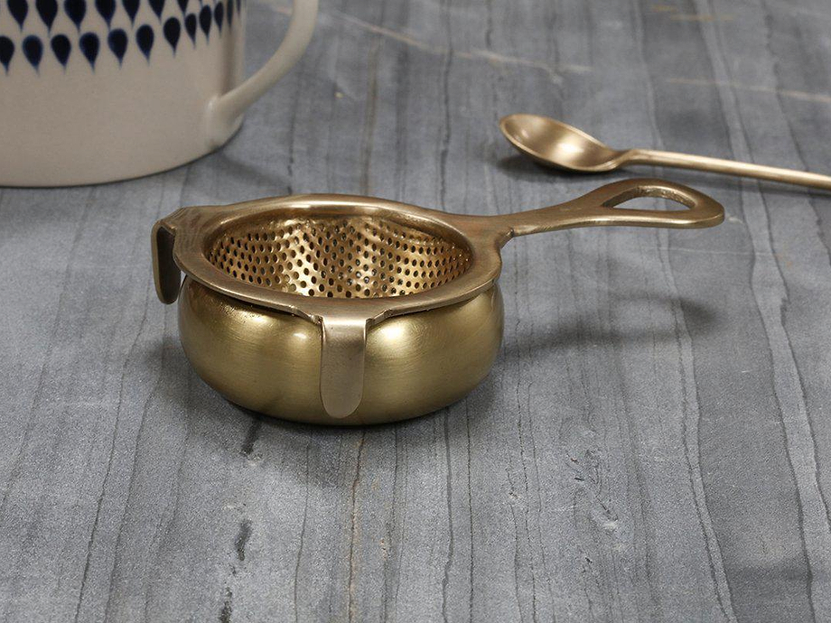Antique Brass Tea Strainer