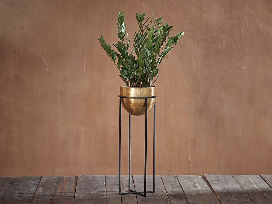 Atsu Brass Planter Stand