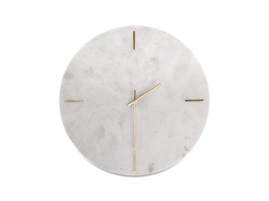 Besa Marble Clock - White