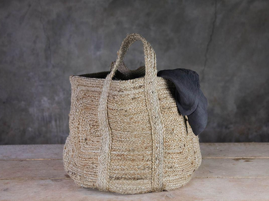 Braided Hemp Storage Basket - Natural