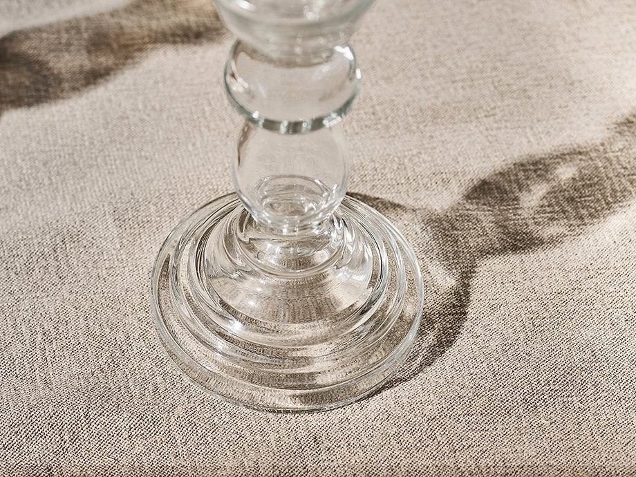 Buran Glass Candlestick - Clear