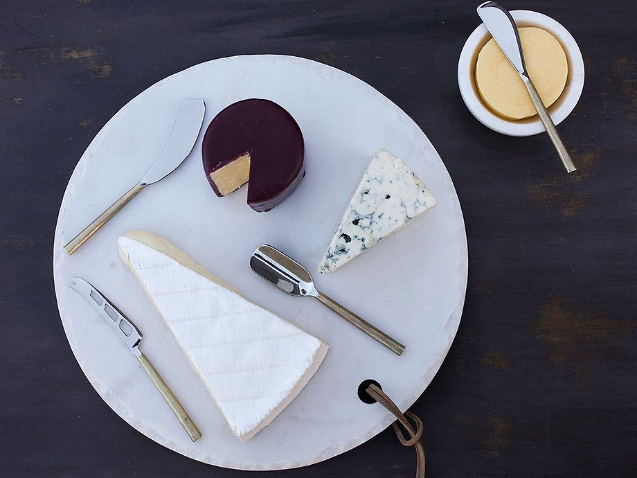Darsa Cheese Knife Set - Brushed Gold (Set of 4)