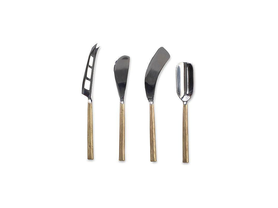 Darsa Cheese Knife Set - Brushed Gold (Set of 4)