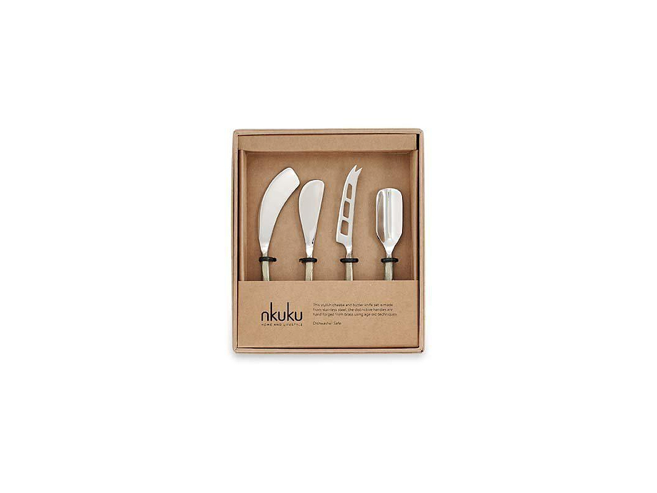 Darsa Cheese Knife Set - Brushed Gold (Set of 4)