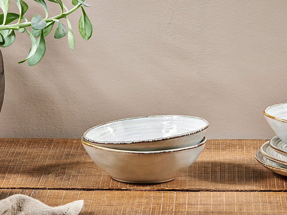 Dhanuk Ceramic Cereal Bowl - Cream