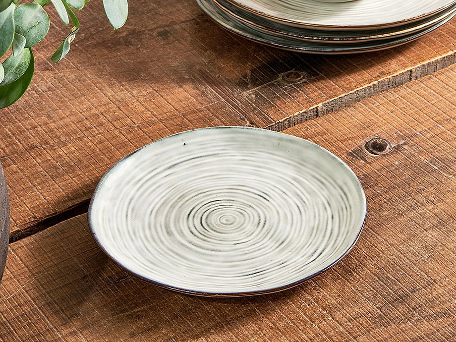 Dhanuk Ceramic Side Plate - Cream