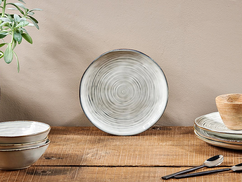 Dhanuk Ceramic Side Plate - Cream