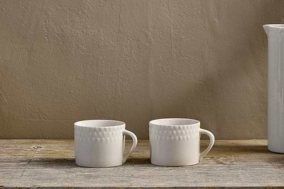 Ela Mug - Cream - Small (Set of 2)-nkuku