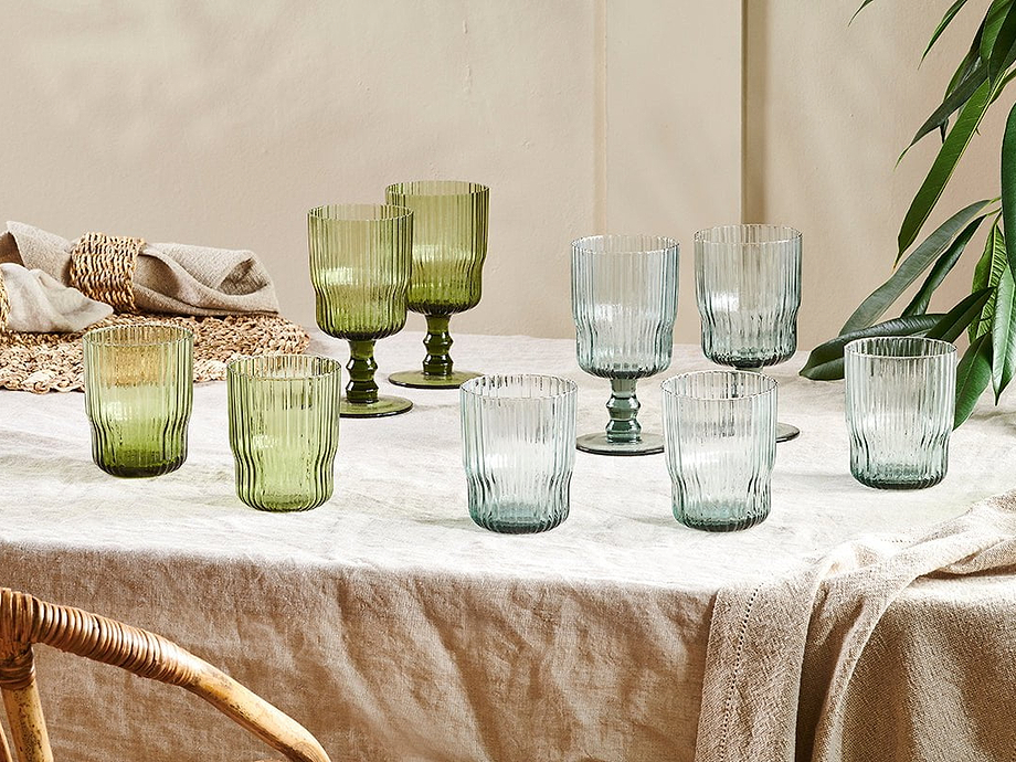 Fali Wine Glass - Olive - (Set of 4)