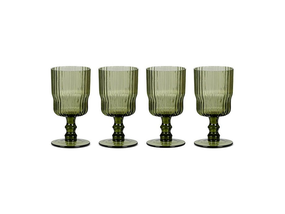 Fali Wine Glass - Olive - (Set of 4)