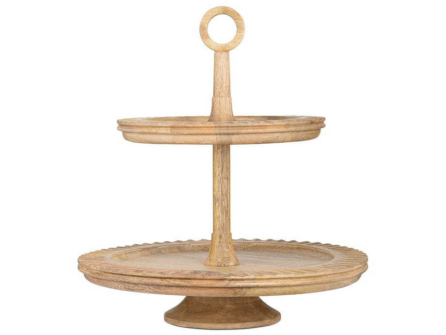 Gavivi Mango Wood Cake Stand