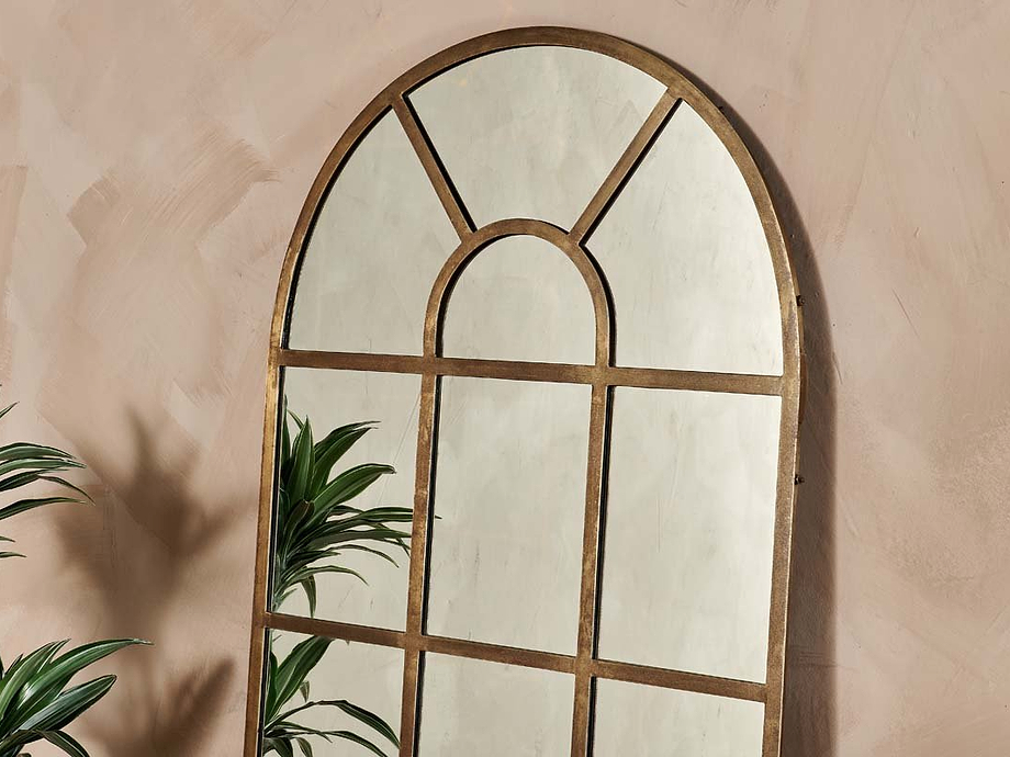 Imoma Iron Full Length Arch Mirror - Brass