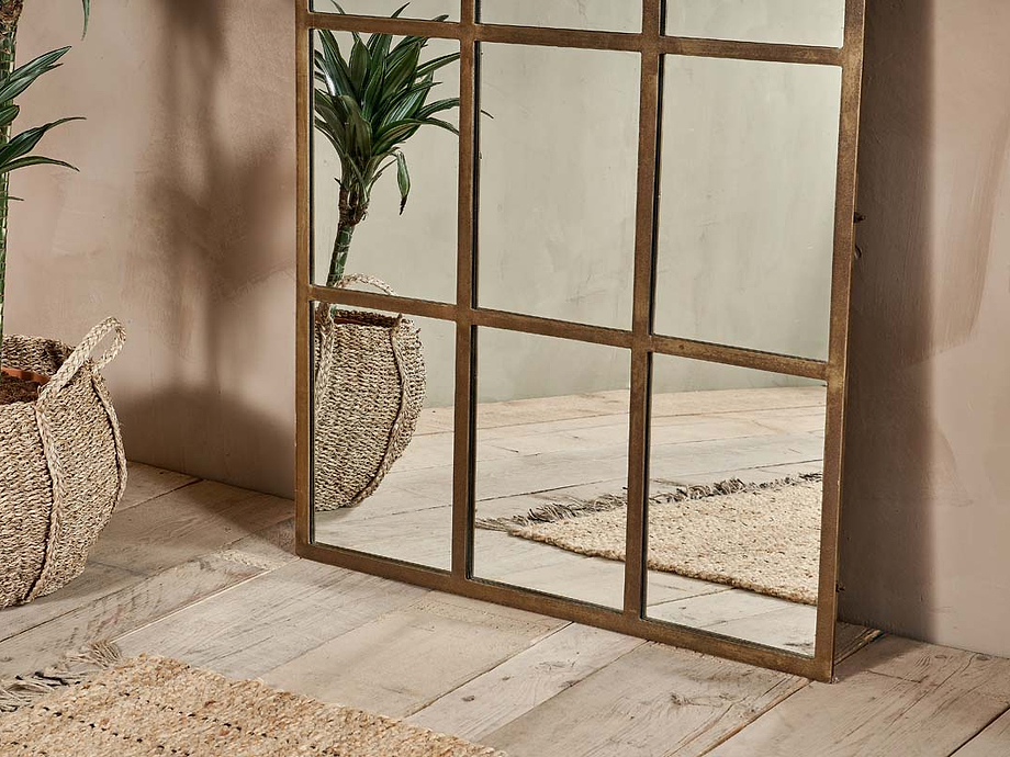 Imoma Iron Full Length Arch Mirror - Brass