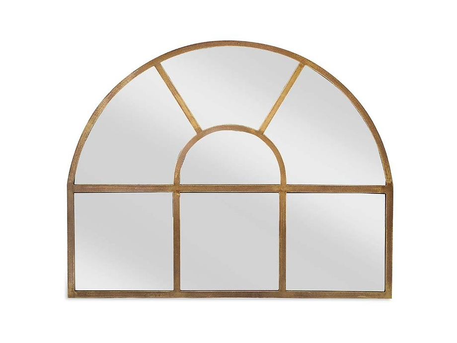 Imoma Iron Overmantel Arch Mirror - Brass