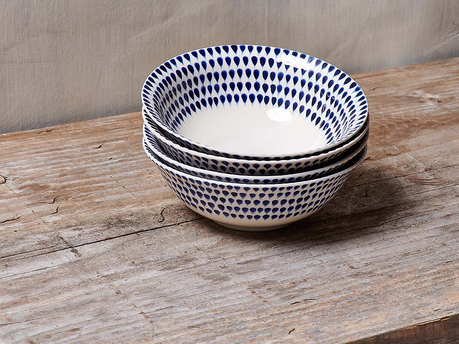 Indigo Drop Cereal Bowl