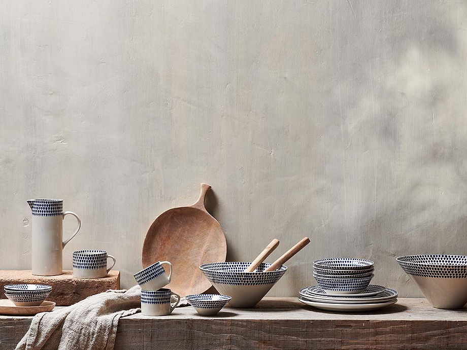 Indigo Drop Cereal Bowl