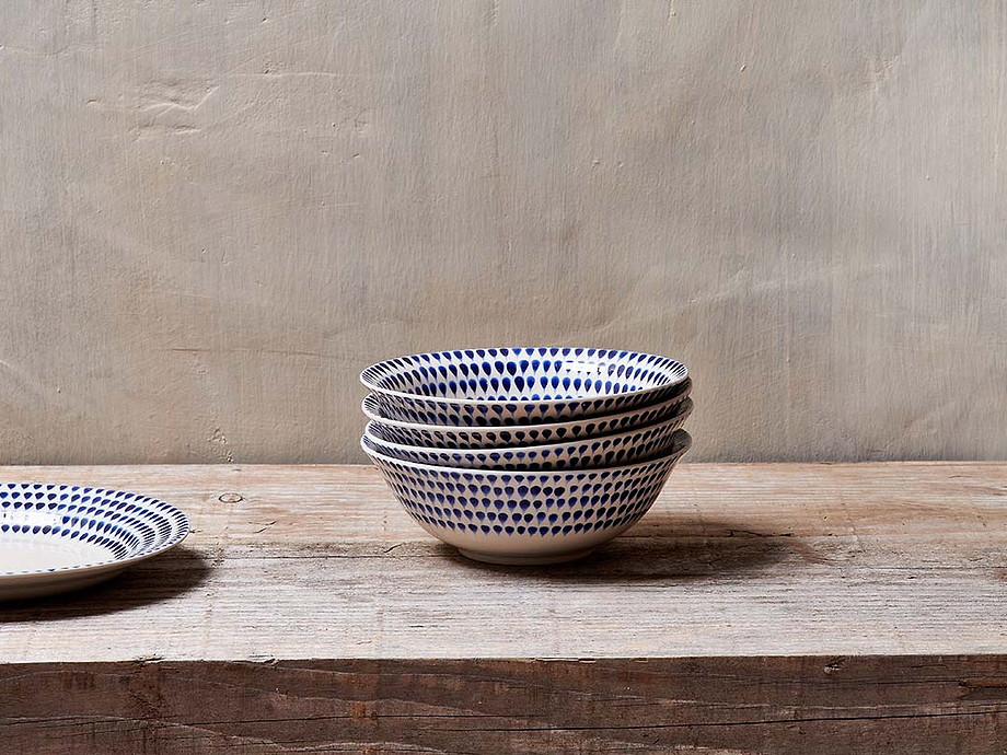 Indigo Drop Cereal Bowl