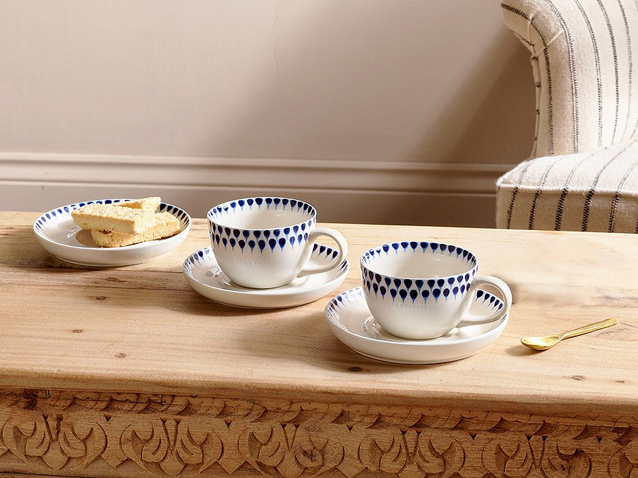 Indigo Drop Cup & Saucer
