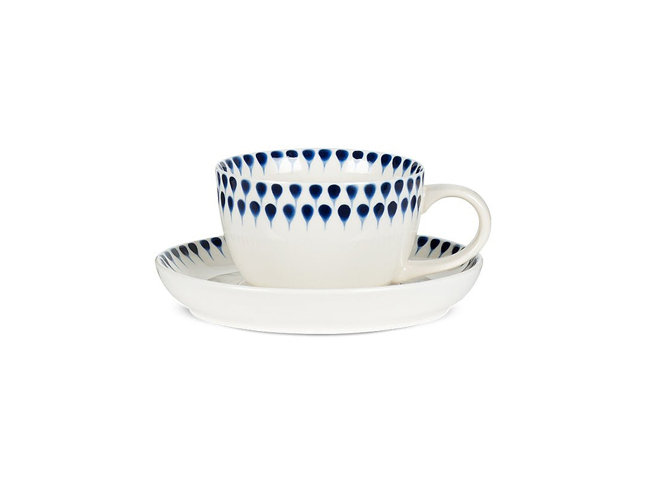 Indigo Drop Cup & Saucer