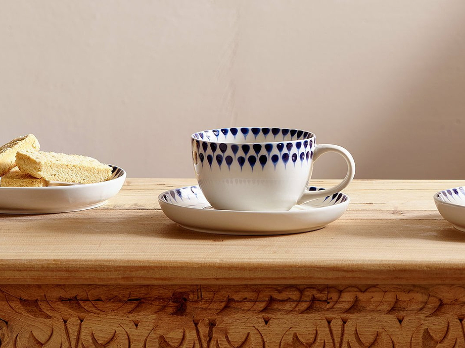 Indigo Drop Cup & Saucer