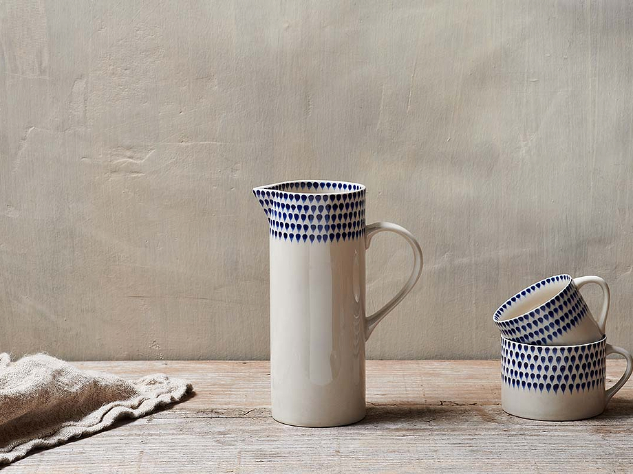 Indigo Drop Jug