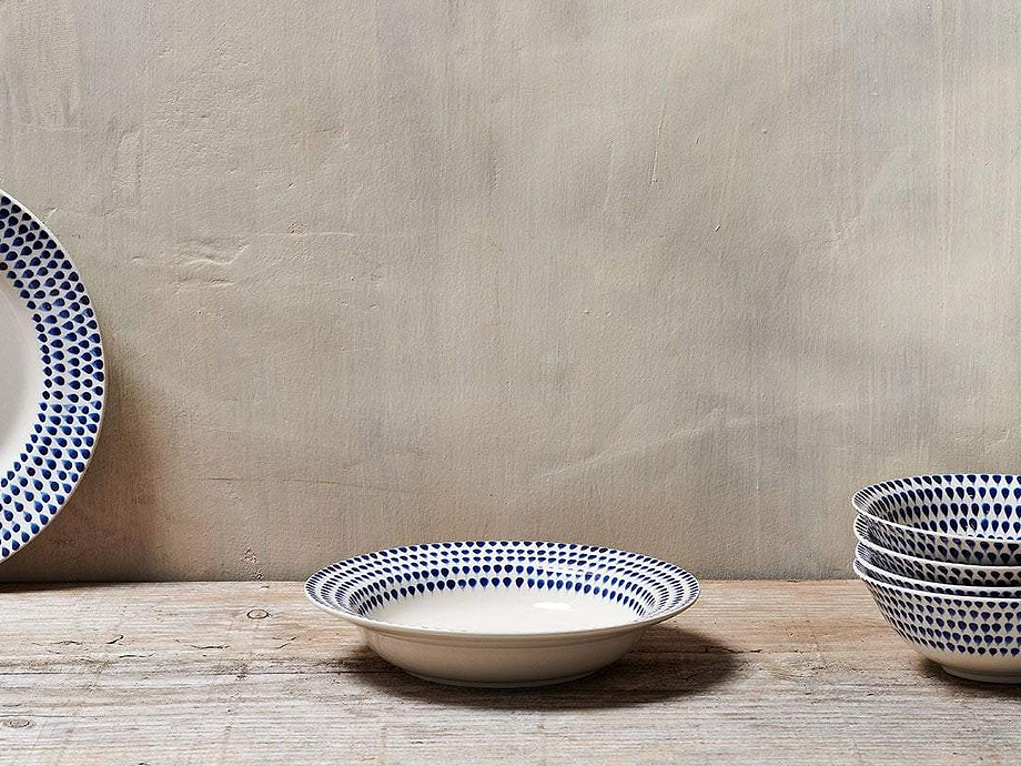 Indigo Drop Pasta Bowl