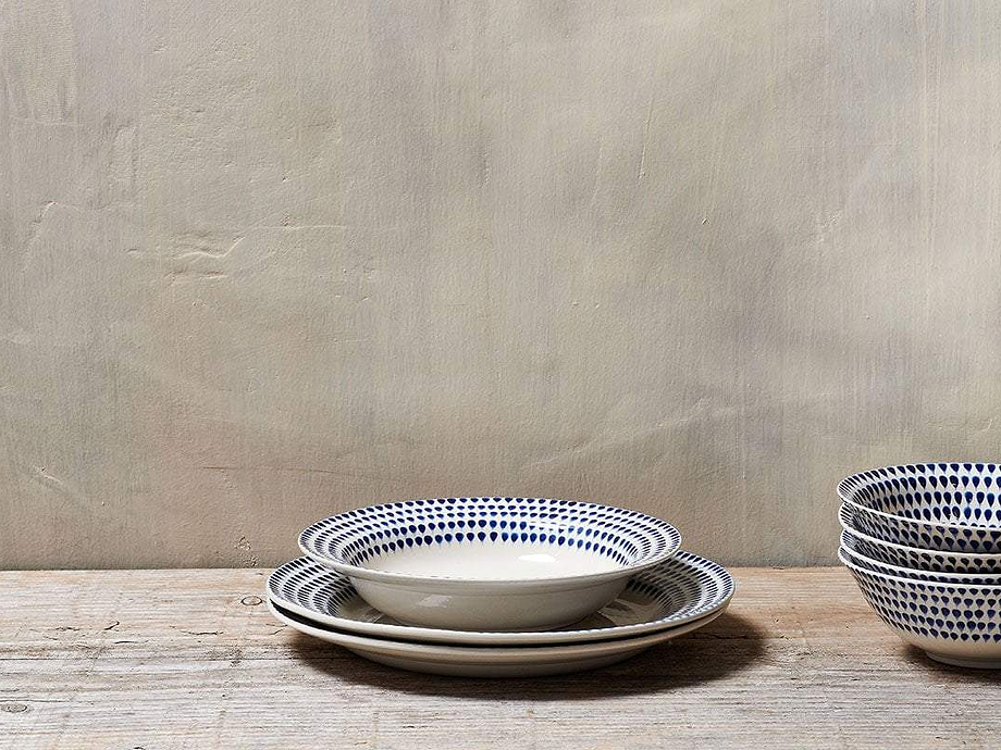 Indigo Drop Pasta Bowl