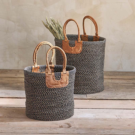 Indra Coil Basket - Charcoal-nkuku