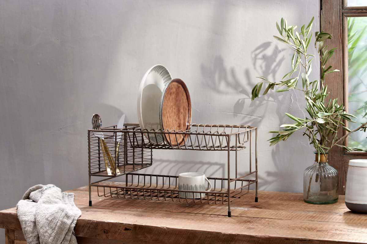 Dish Drying Vintage Plate Rack Plate Rack Antique Brass Dish