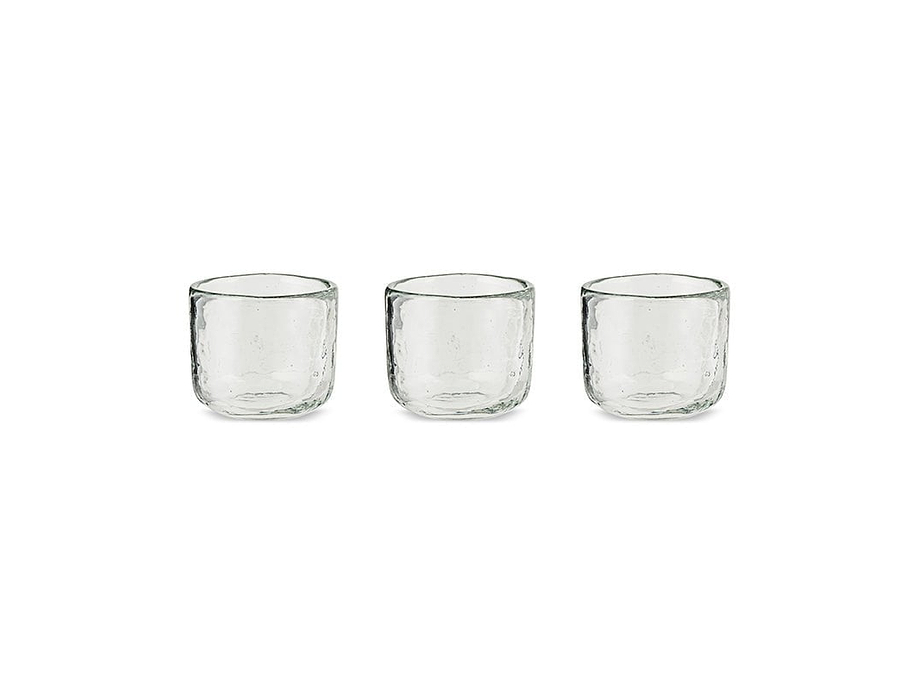 Irda Glass Small Tealight - Clear - Small (Set of 3)